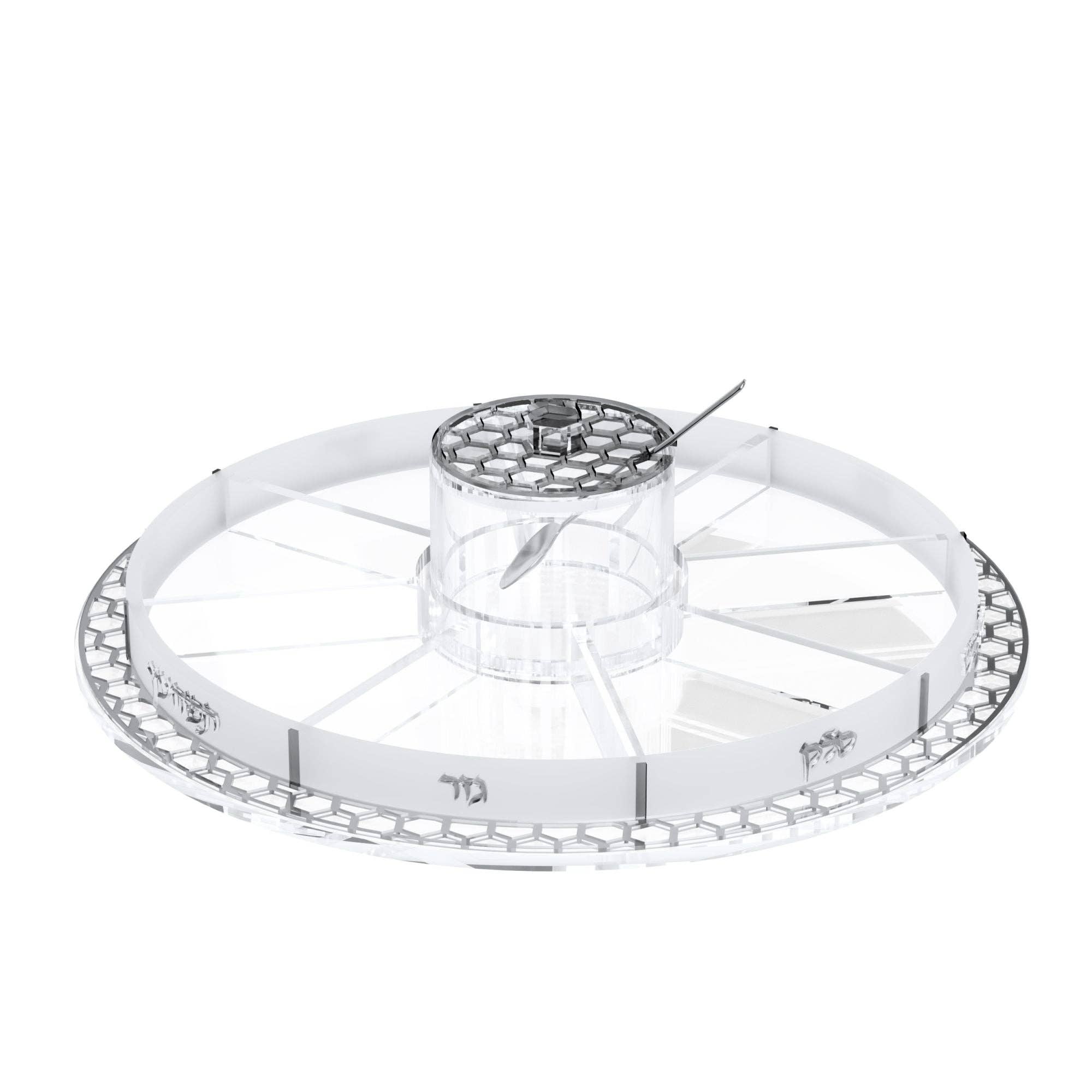 Honeycomb Simanim Tray - silver