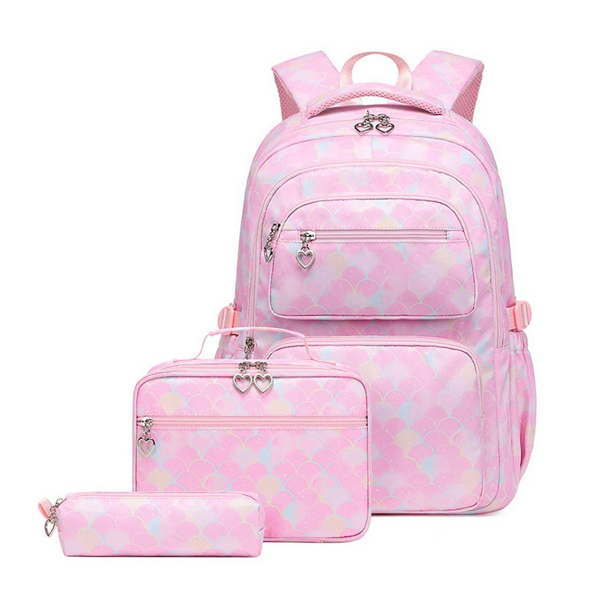 SCHOOLbag 3 PIECE SET - pink mermaid