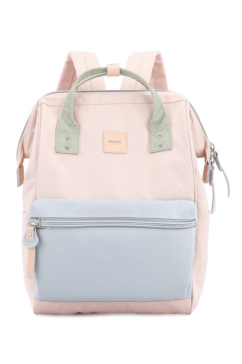Scandi Look LAPTOP WATERPROOF BACKPACK-PINK/BLUE