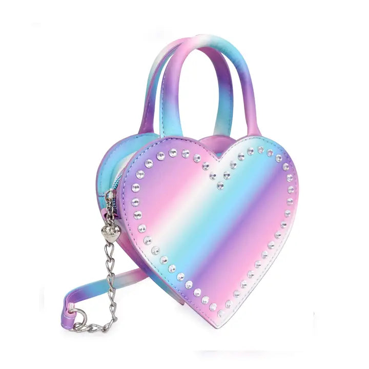 Rhinestone Heart Ombre Crossbody