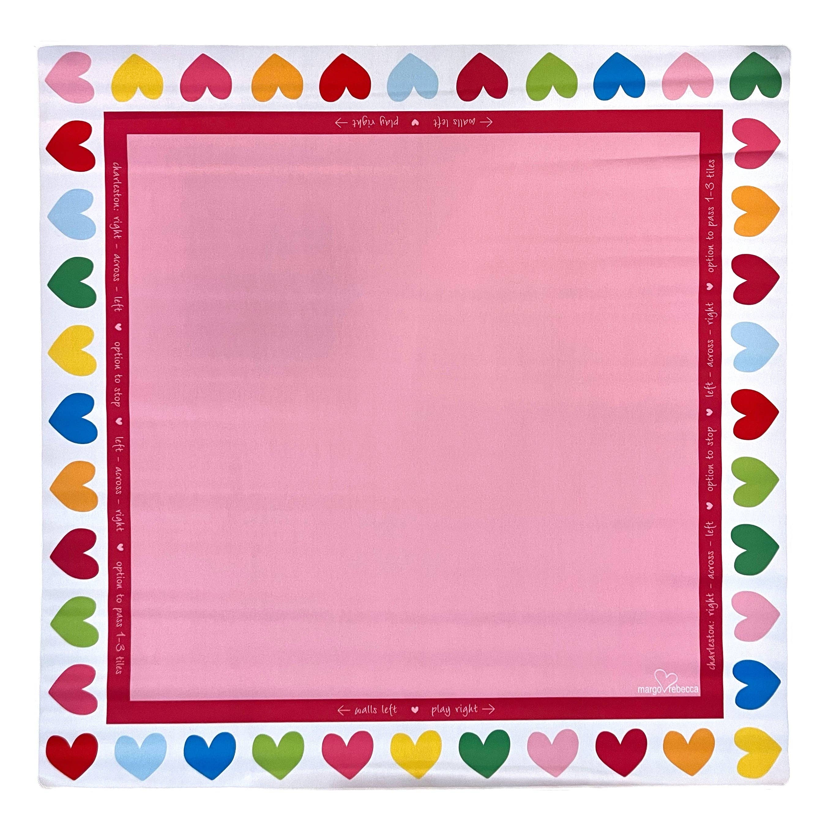 Mahjong mat - pink heart