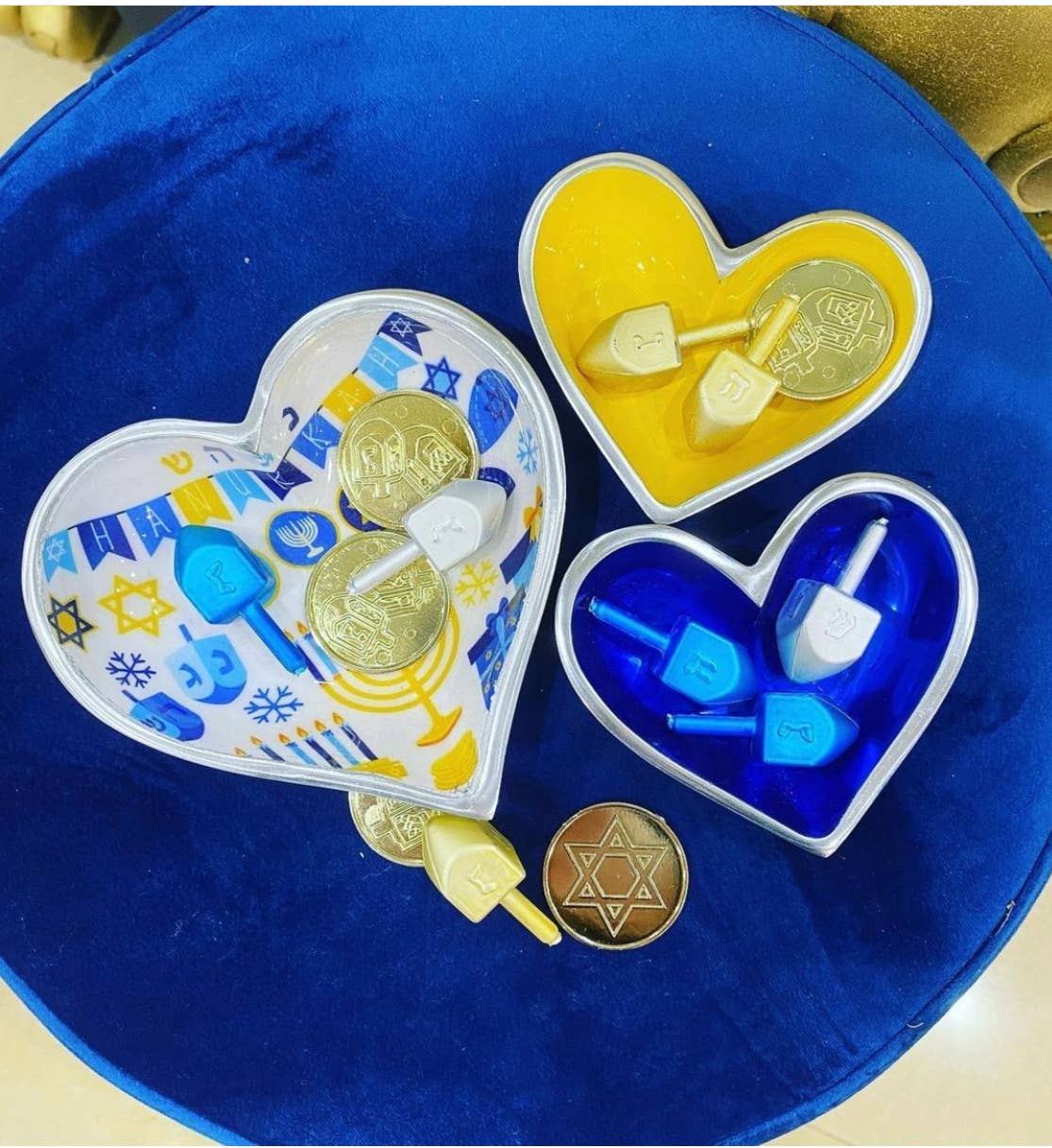 Happy Hanukkah Heart with Heart Spoon