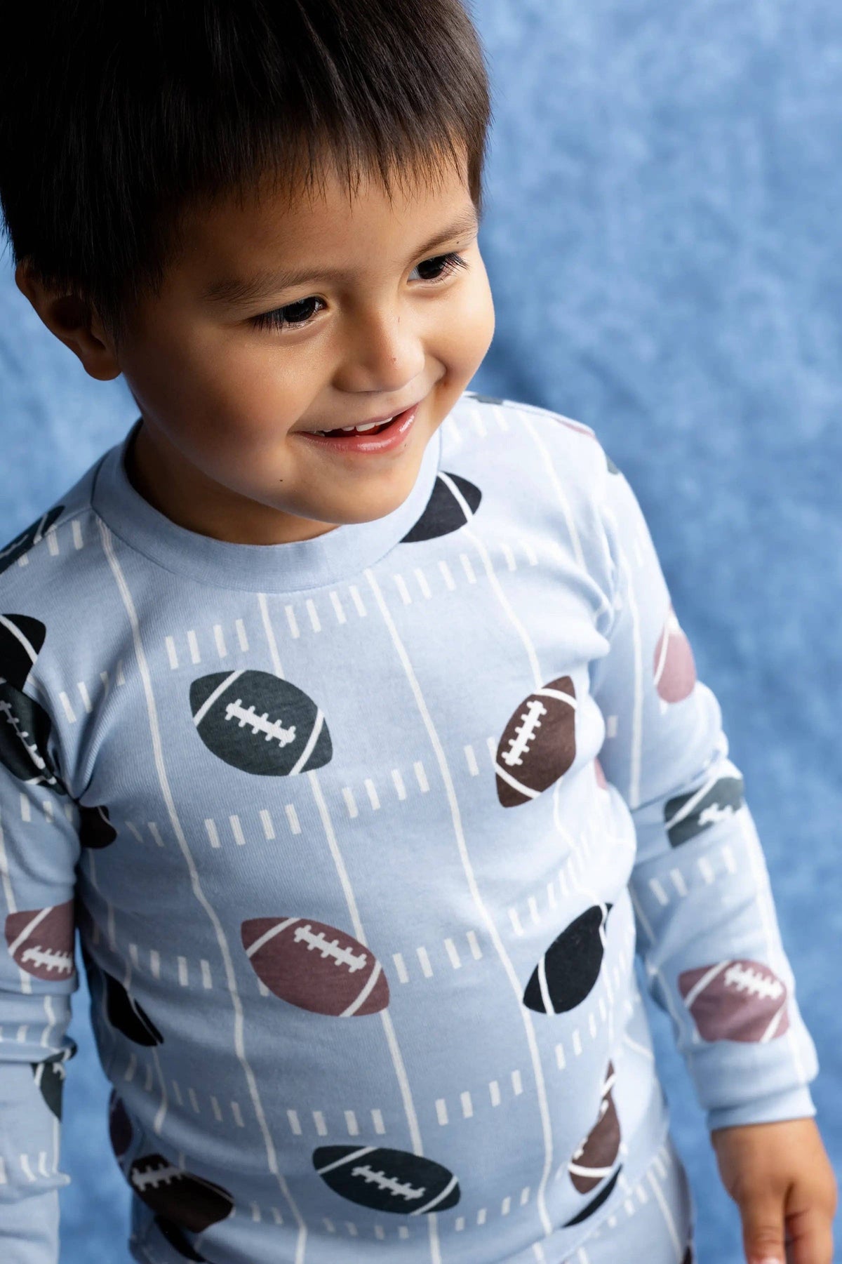 Two-Piece Pajama Set Football Fun