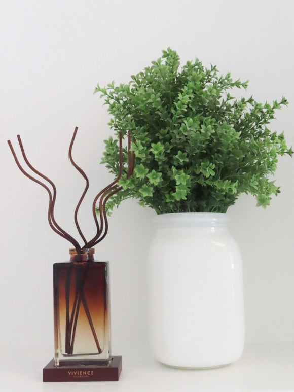 Reed Diffuser with Black Curvy Reeds and Wooden Tray