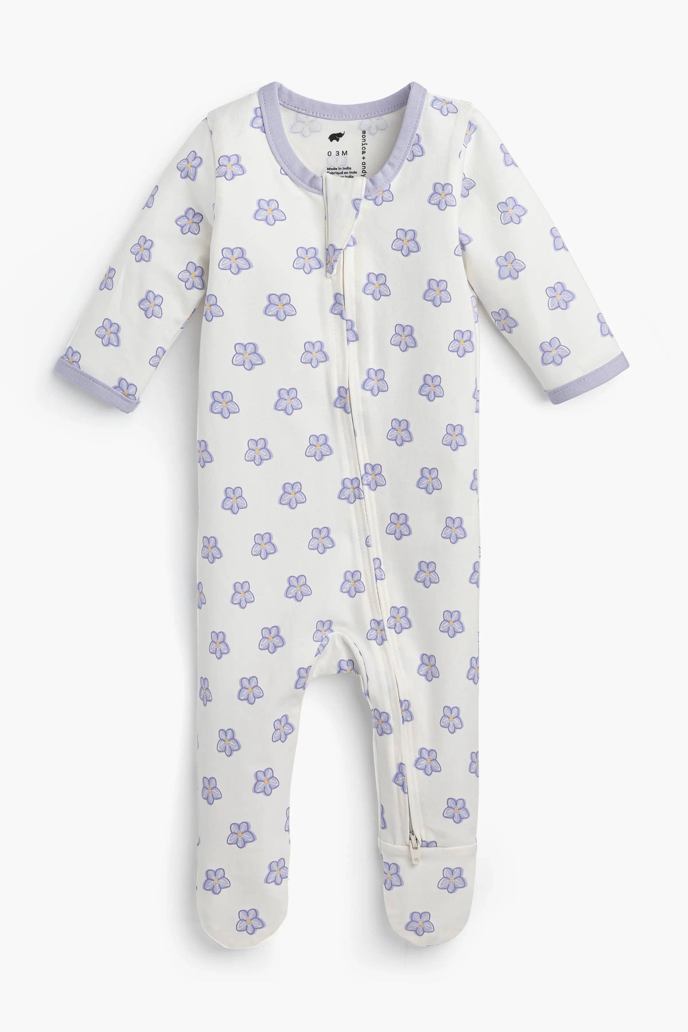 Zipper One-Piece Sweet Violets