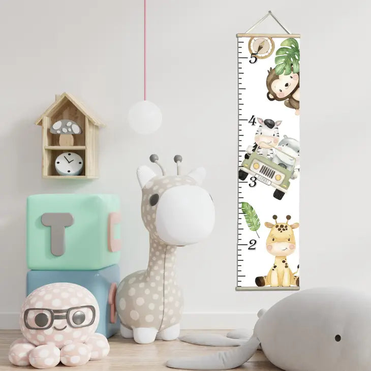 Personalized Growth Chart - Canvas Kids Safari