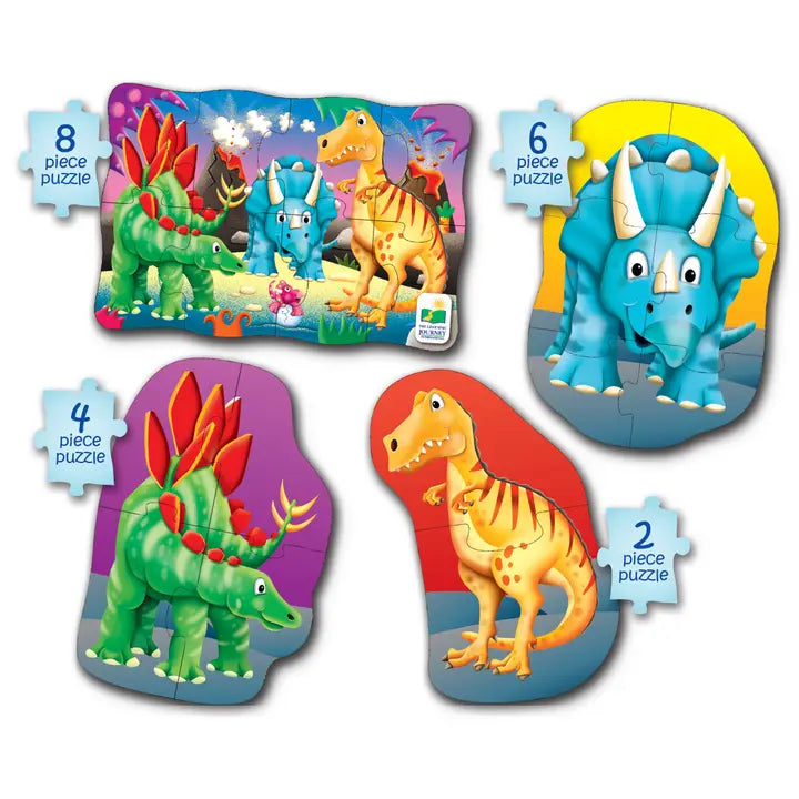 My First Puzzle Sets 4-in-A-Box Puzzles - Dino
