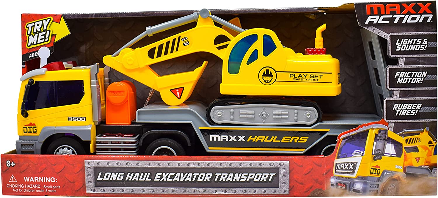 Maxx Action Lights & Sounds Haul Excavator Transport Truck
