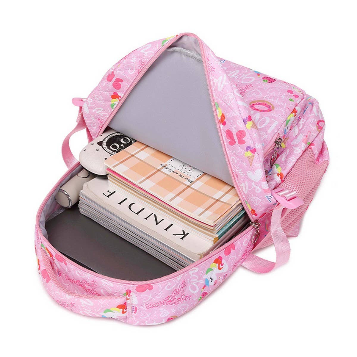 Quilted BACKPACK 2 PIECE SET - rainbow unicorns