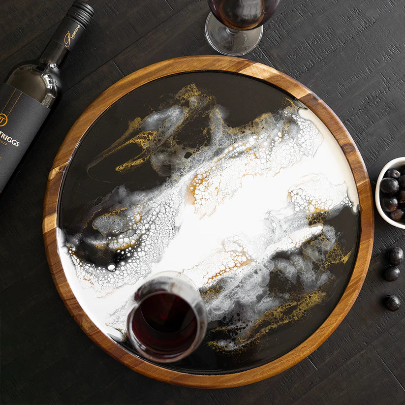 Resin & Acacia Wood Lazy Susan