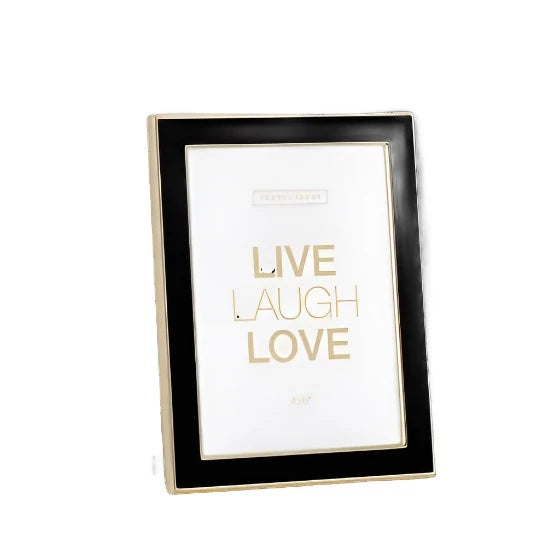 Gold Metal and Black Enamel Frame 4'' x 6''