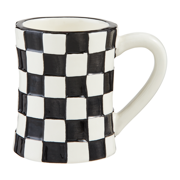 SMALL CHECK BISTRO MUG