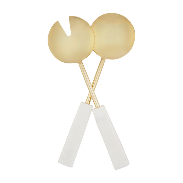 GOLD SALAD SERVERS SET