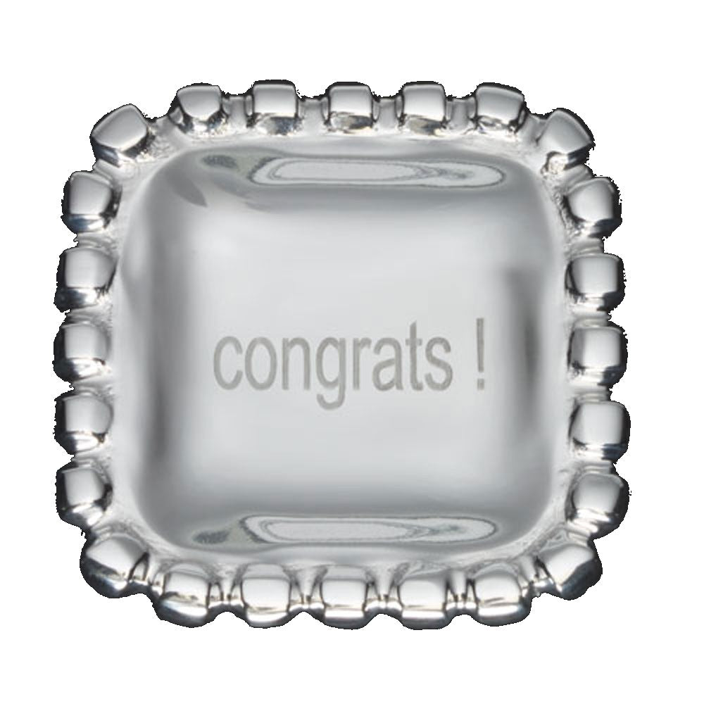 Congrats Square Ring Dish