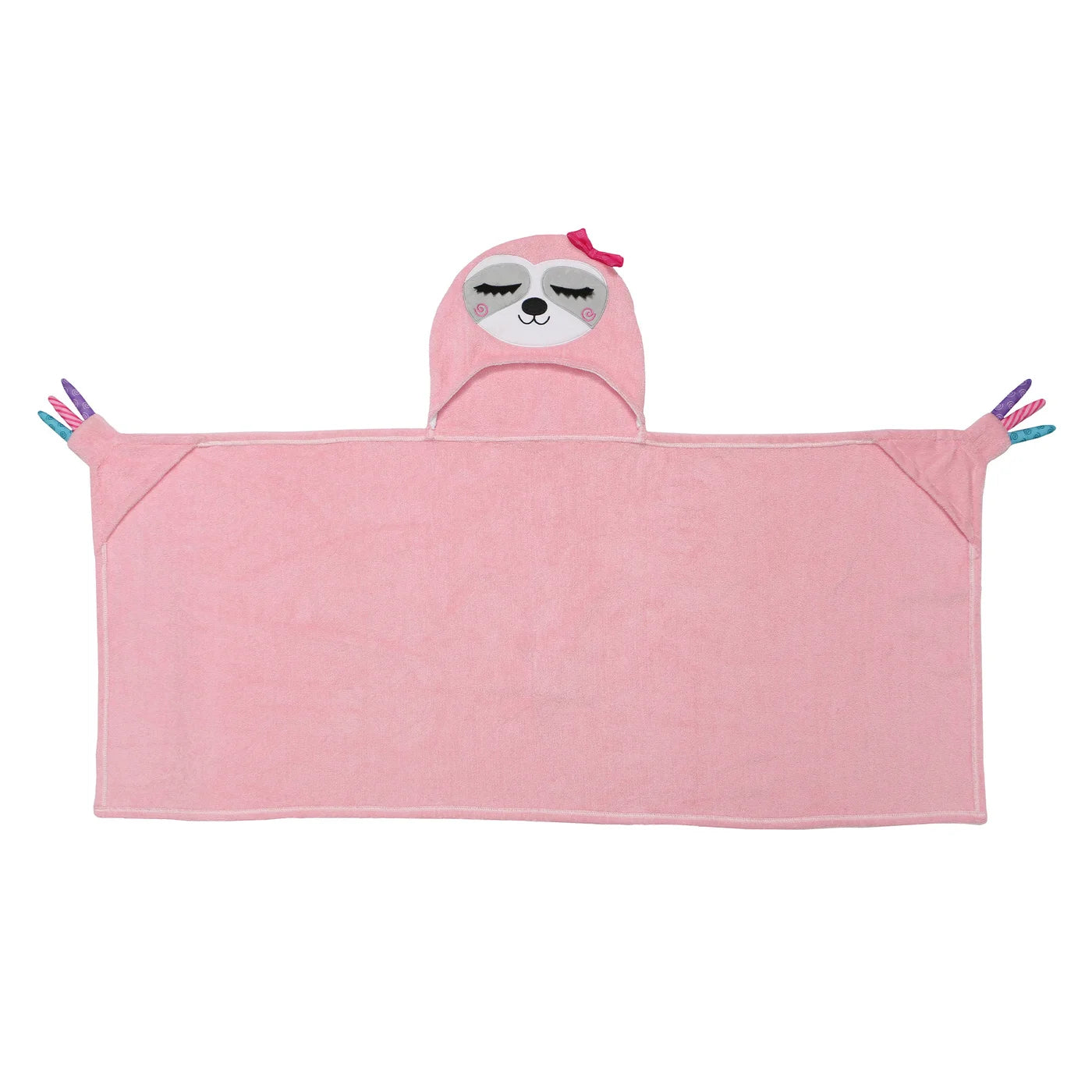 Personalized Kids Plush Terry Hooded Bath Towel - Sadie Sloth 2Y+