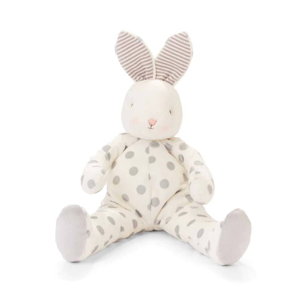 Stuffed Animal - Bunny - grey polka dot