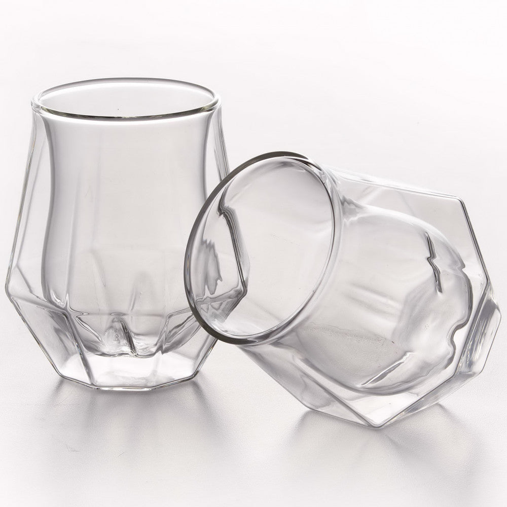 Whiskey Diamond Glass Double Double 200ml Set of 2
