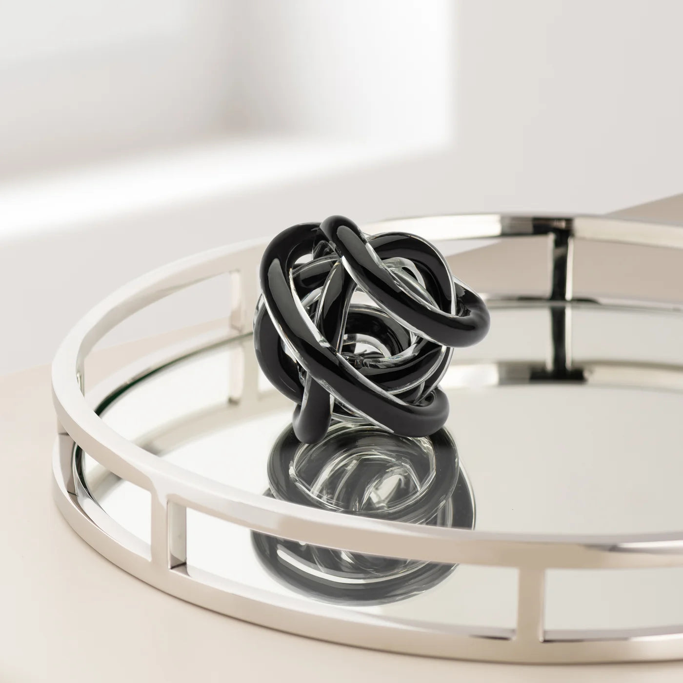 Orbit Glass Knot - Black