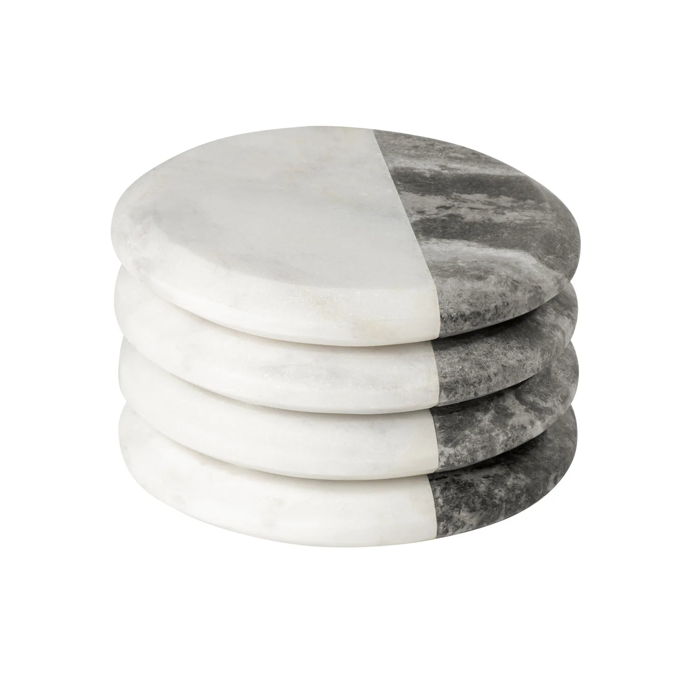 Coasters-Two Tone Marble 4 Piece Set