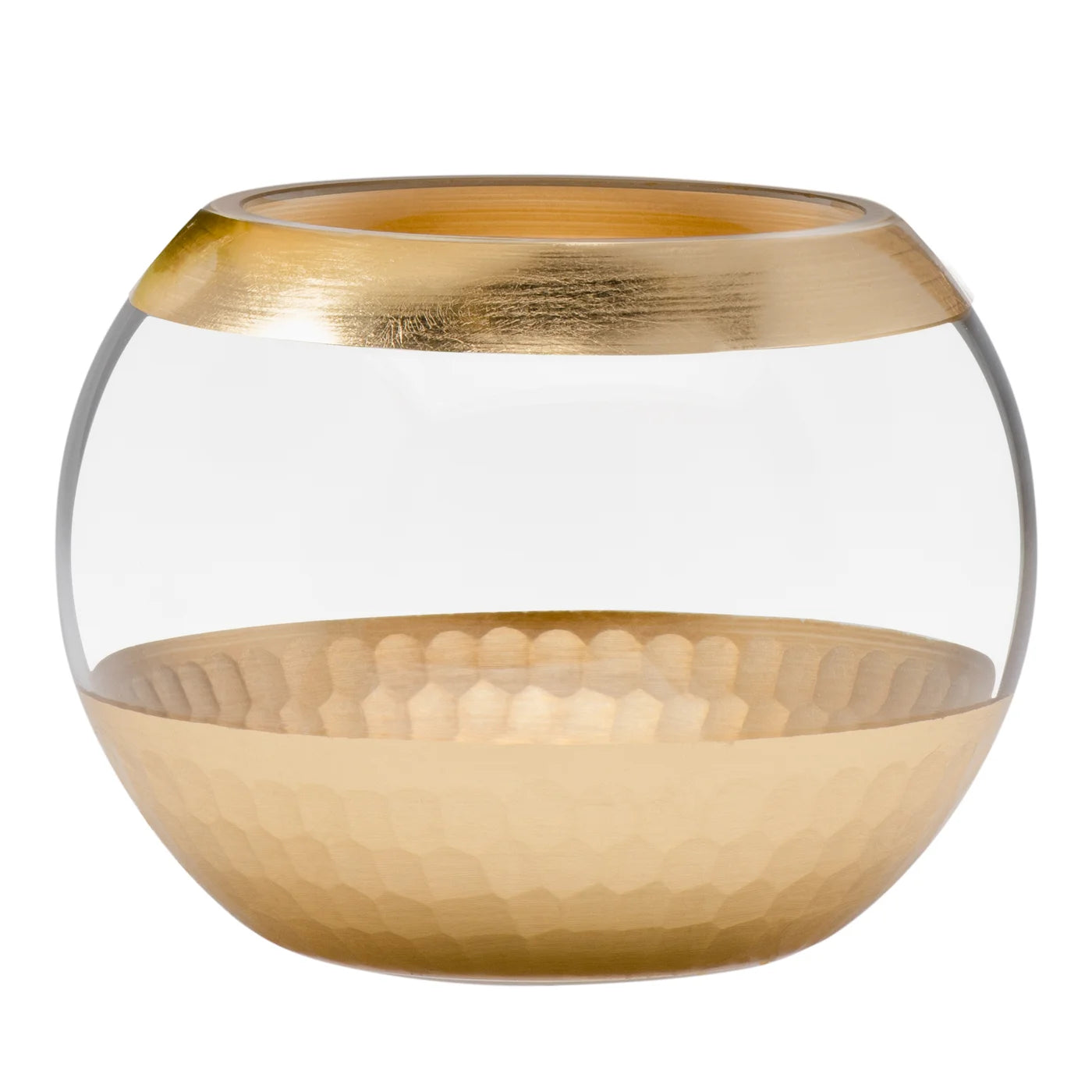 Vase - Gold Trim Facet Cut Glass