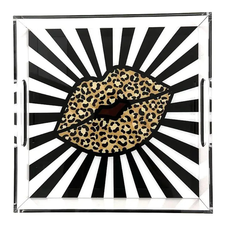 Acrylic Tray - Leopard Lips