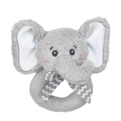 Baby Rattle - Soft Ring Plush - Elephant