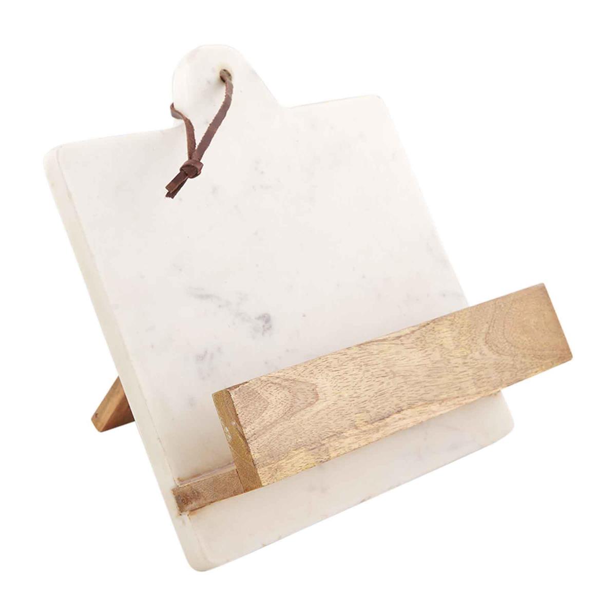 MUDPIE MARBLE WOOD COOKBOOK HOLDER