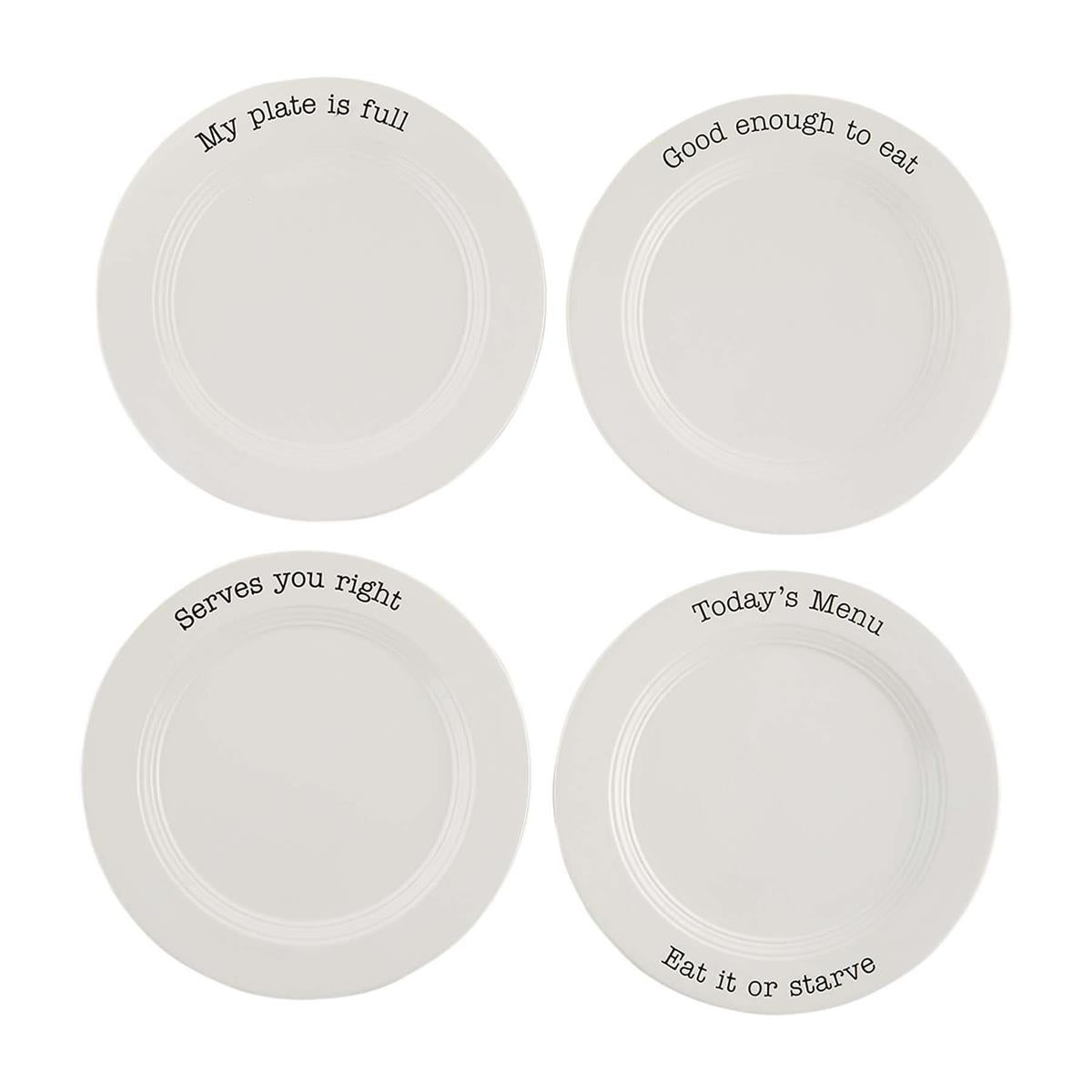 MUDPIE TABLE FOR 4 DINNER PLATE SET