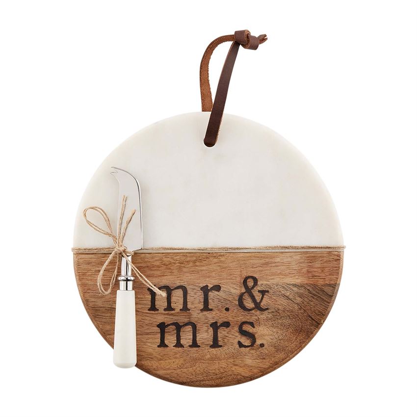 Mudpie Wood Board - Mr. & Mrs. Set