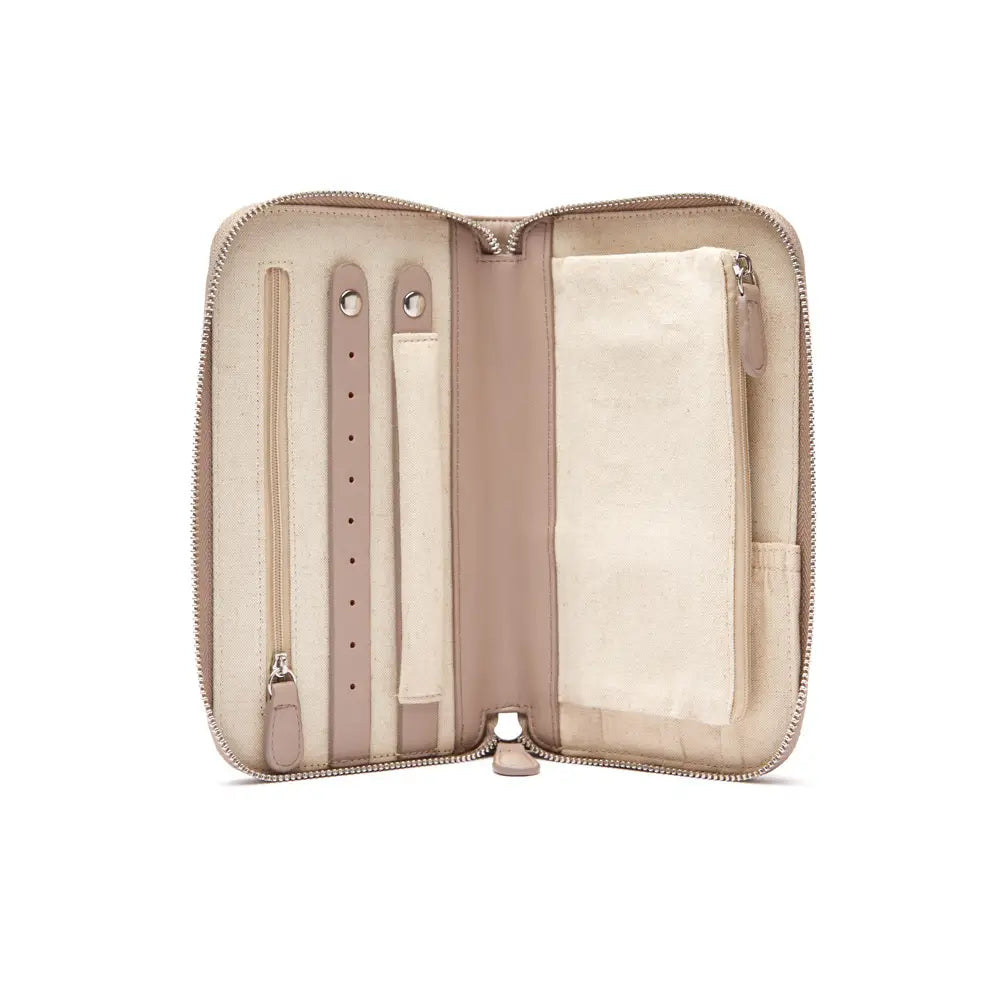 The Luna Travel Jewelry Wallet (Cream)