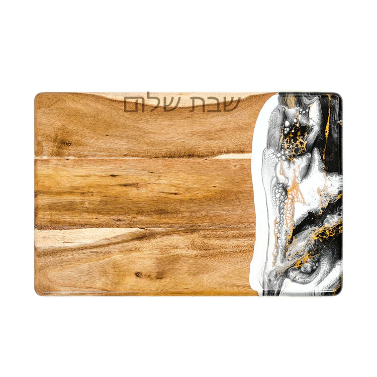 Resin & Acacia Challah Wood Board