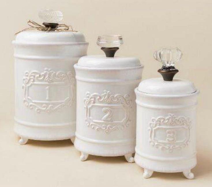 Mudpie Circa Ceramic Canister Set of 3