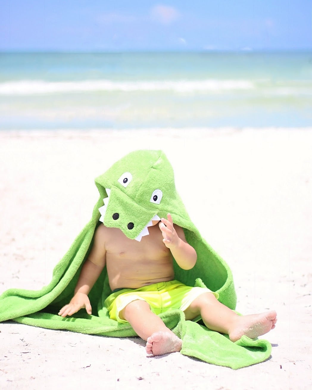 Personalized Hooded Towel- Alligator