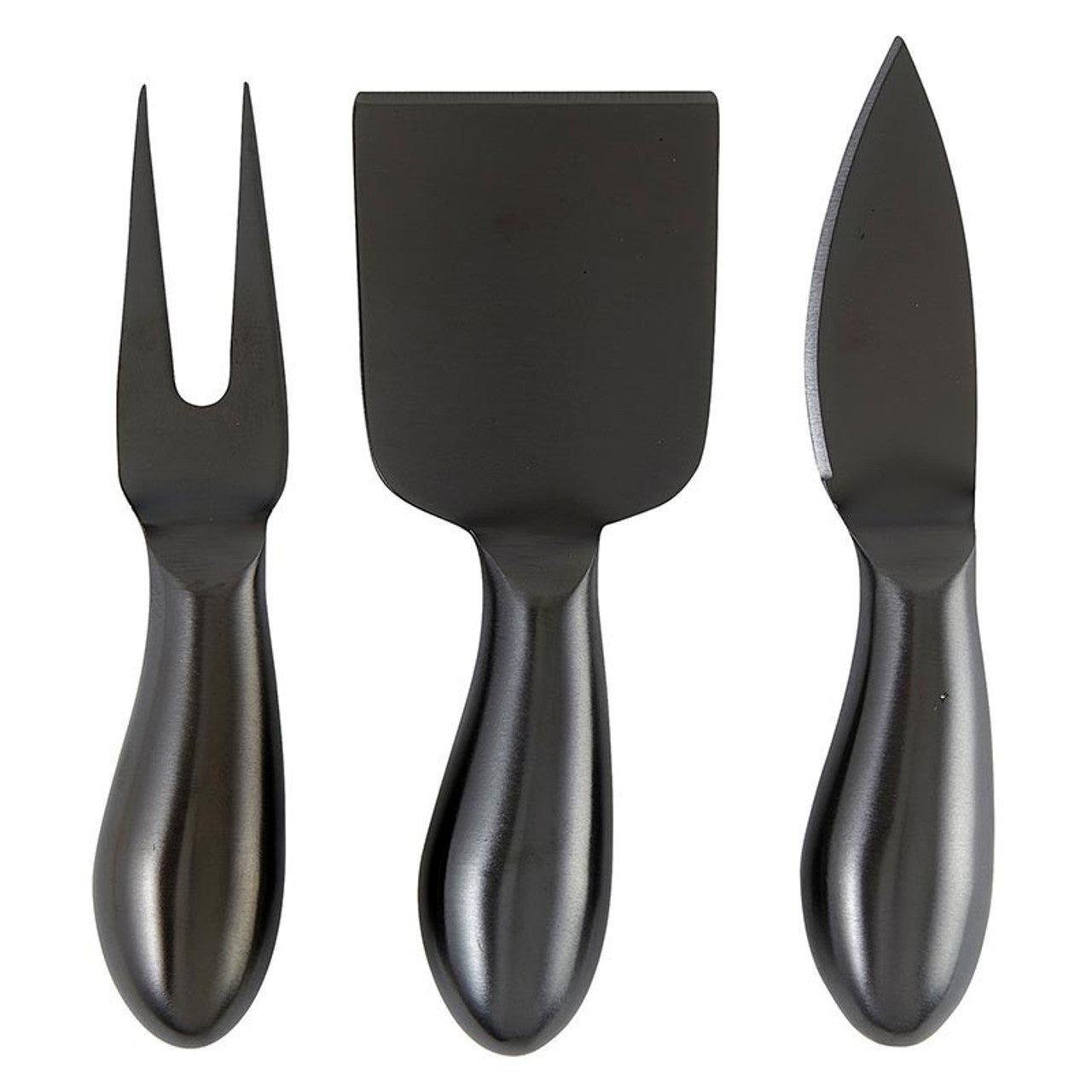 Cheese Knives - 3 pcs Black Matte Book Box