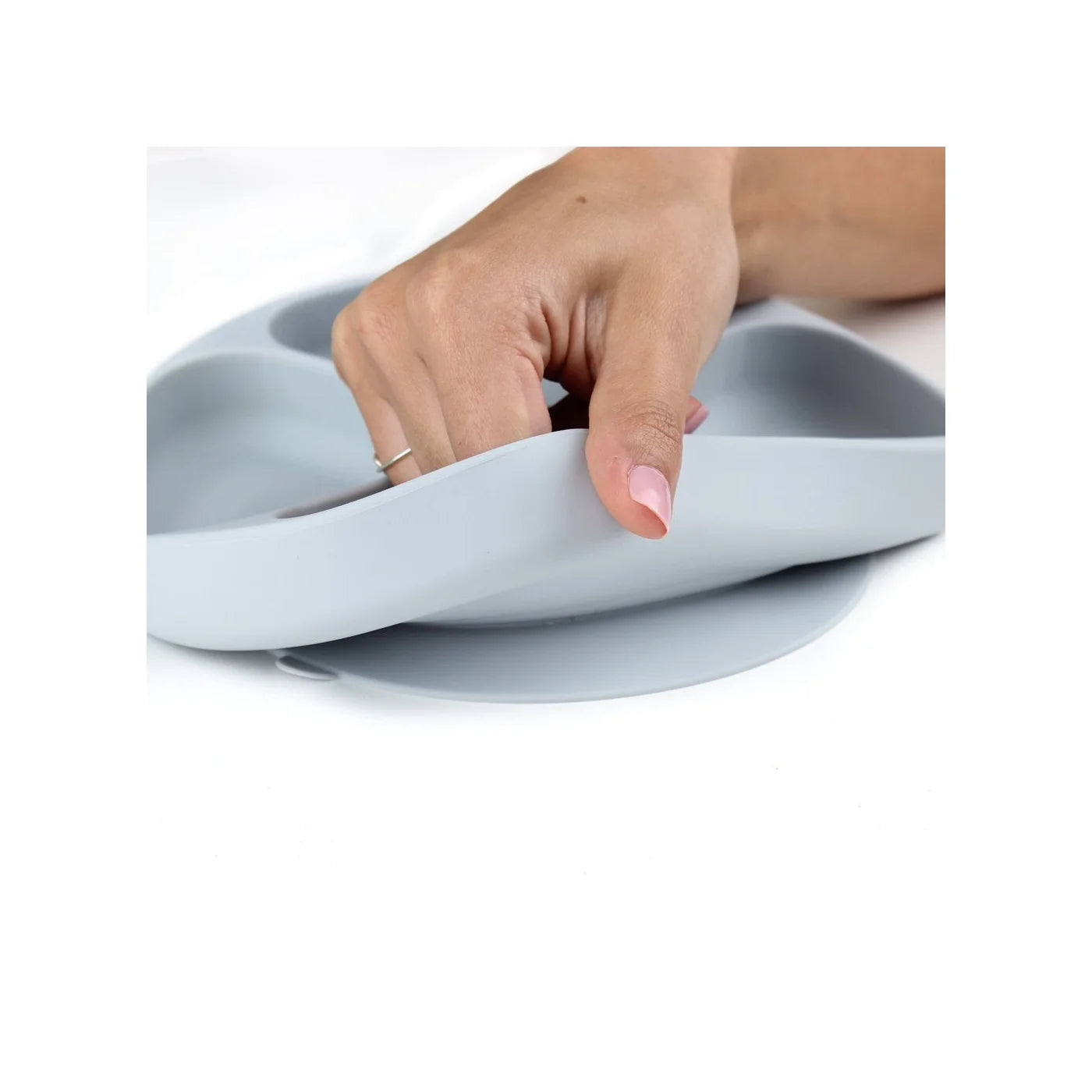 Silicone Grip Dish - Grey