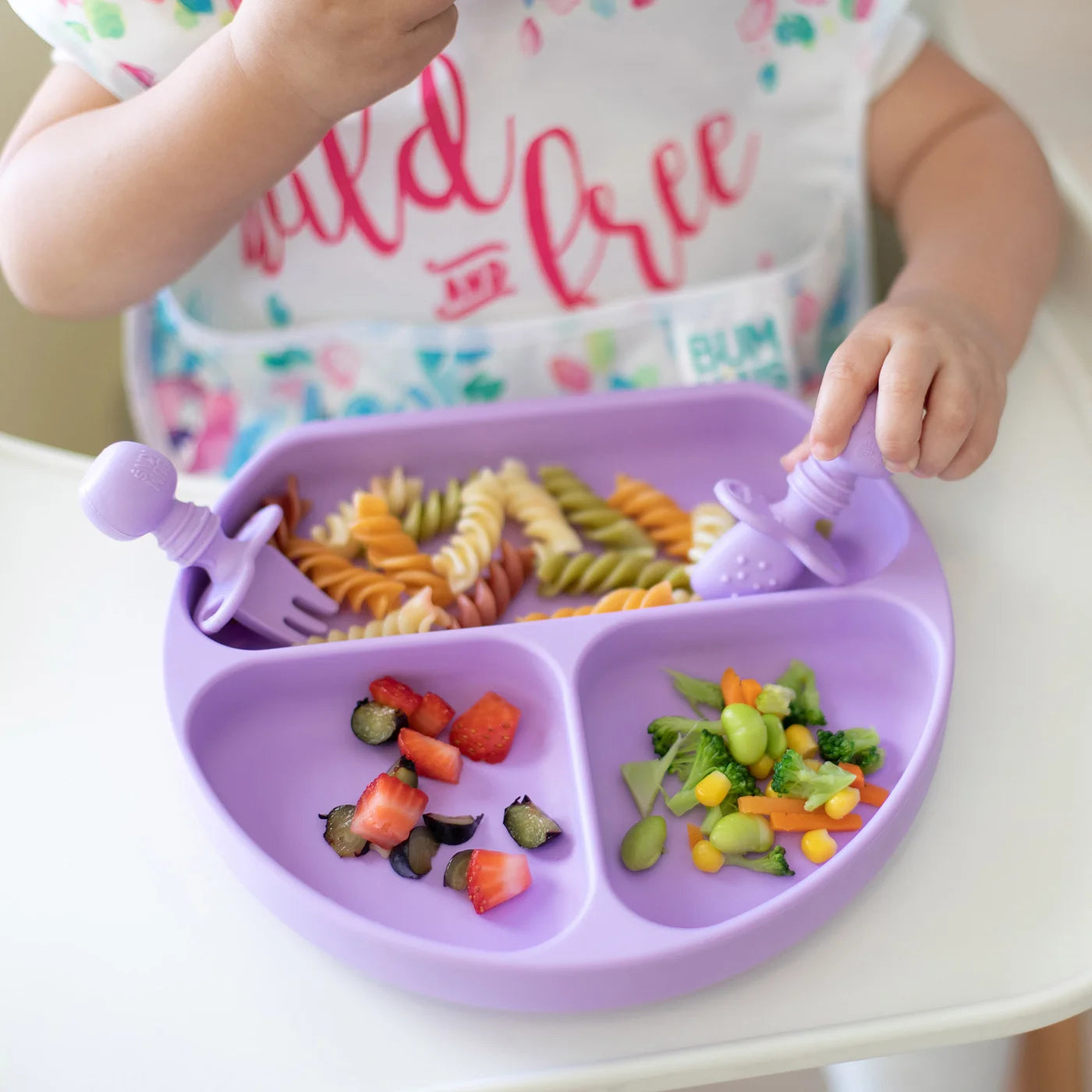 Silicone Grip Dish - Lavender