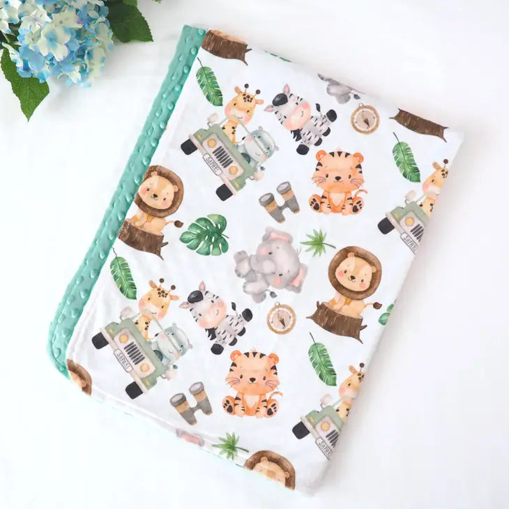 Personalized Baby & Toddler Blanket - Safari