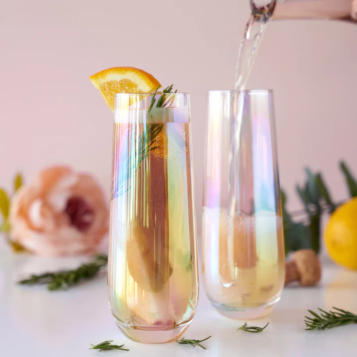 Champagne Flutes - Luster Stemless