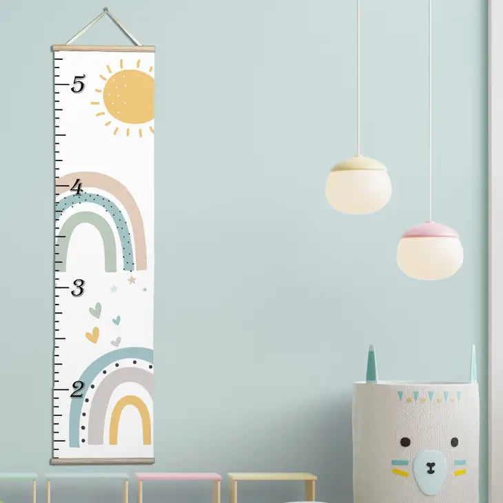Personalized Growth Chart - Canvas Kids Rainbow