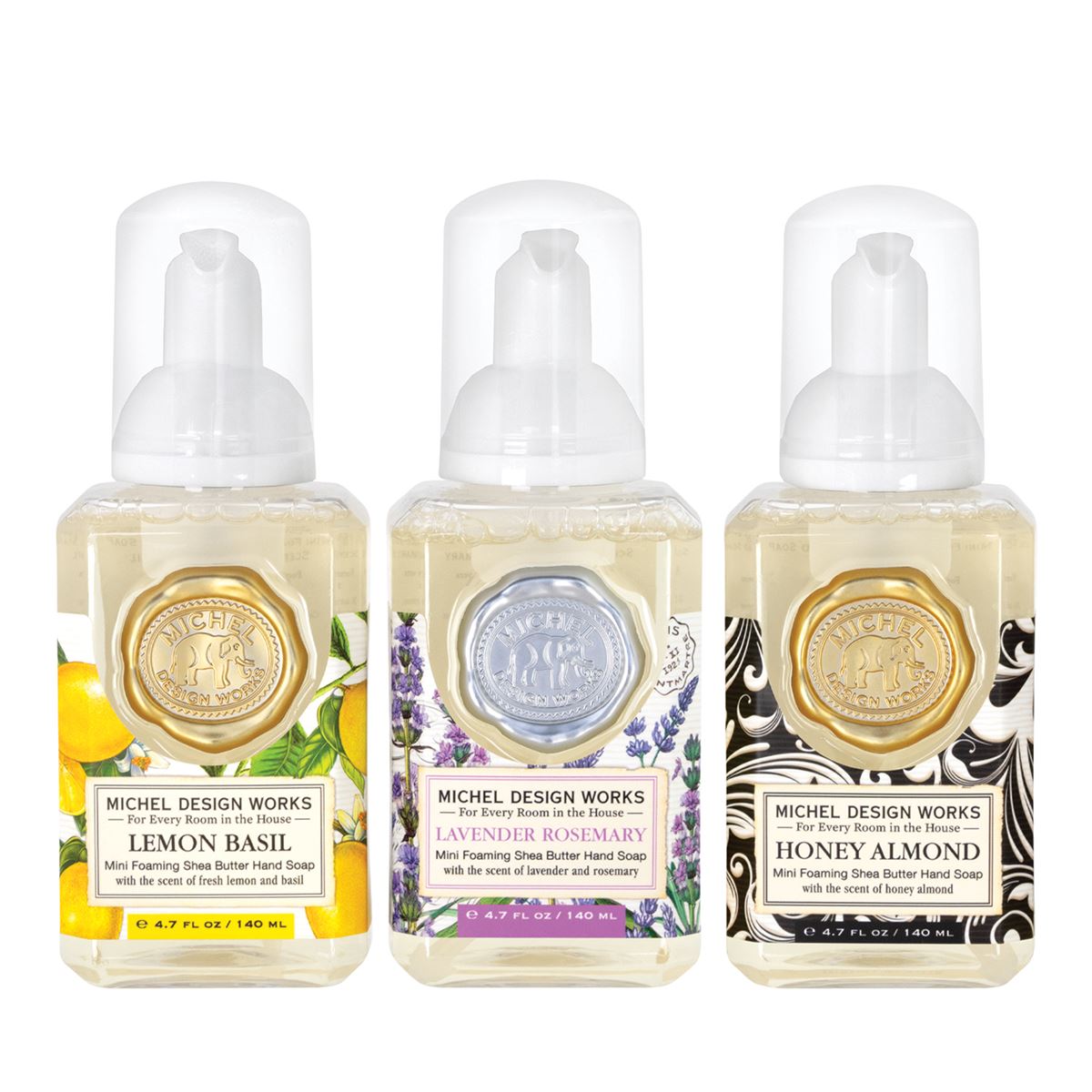 Michel Design- Mini Foaming Hand Soap Set of 3