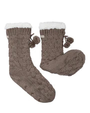 Textured Basket Weave Lounge Socks - Fungi