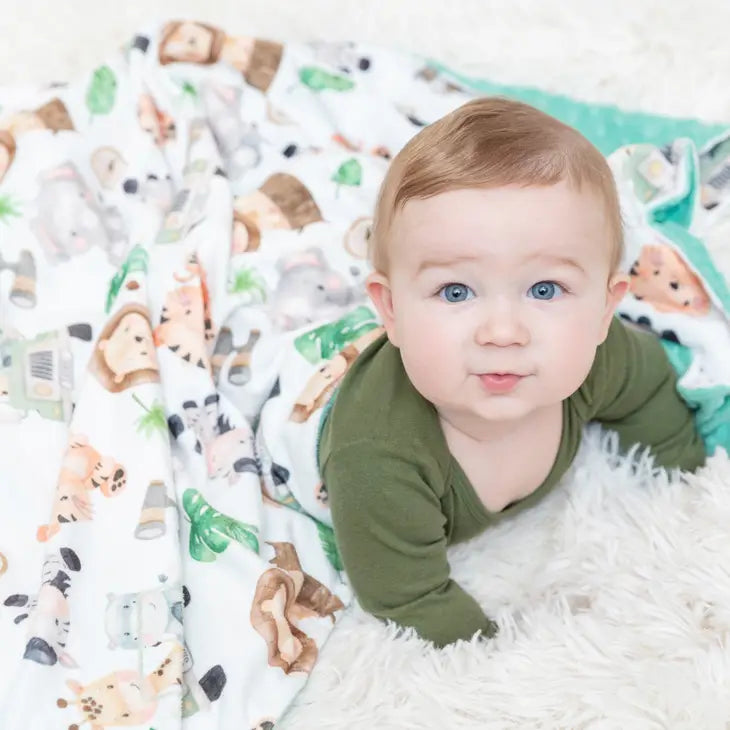 Personalized Baby & Toddler Blanket - Safari