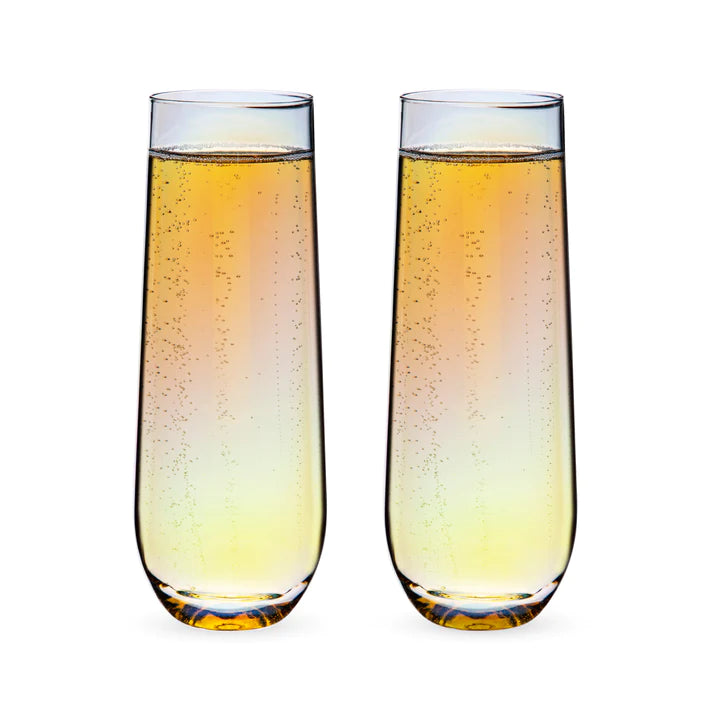 Champagne Flutes - Luster Stemless