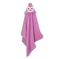 Personalized Bath Towel - Baby Terry Hooded - Penny Penguin